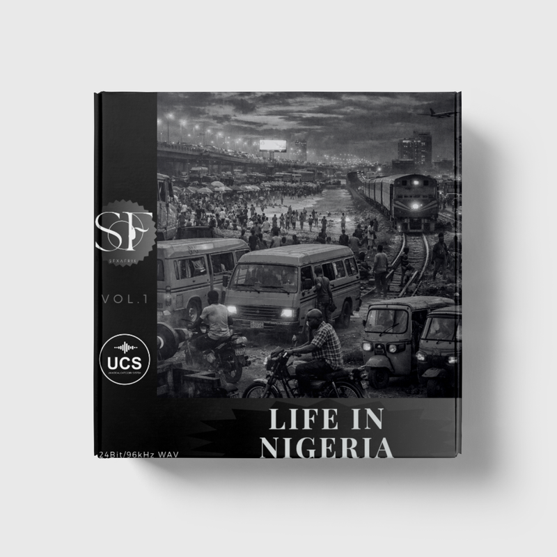Sound Effects Library Cover Life in Nigeria Sounds for Audio Post Production